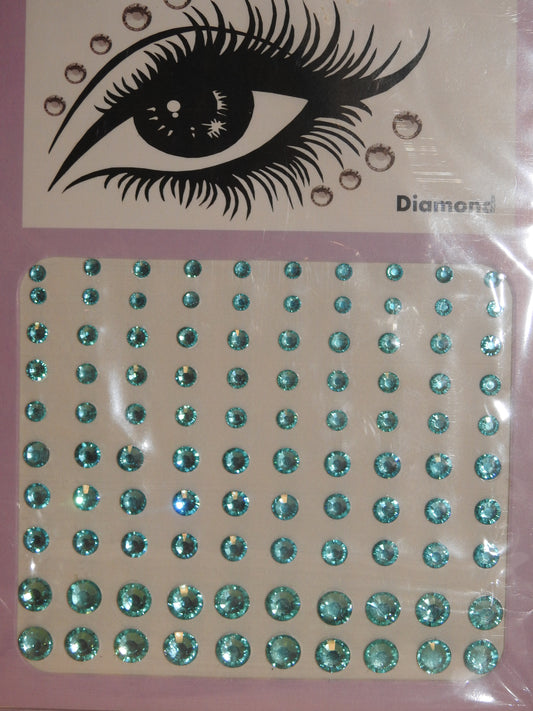 Diamond Aqua Blue Face & Hair Jewel